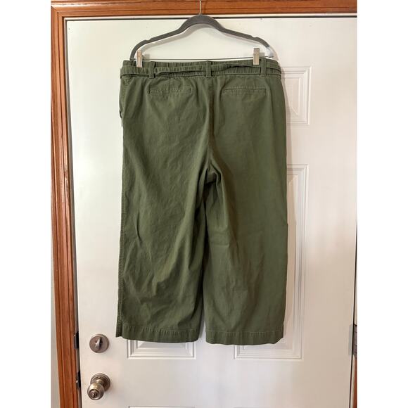 Talbots Wide Leg TIE WAIST CROP PANTS Size 16W - Picture 3 of 5